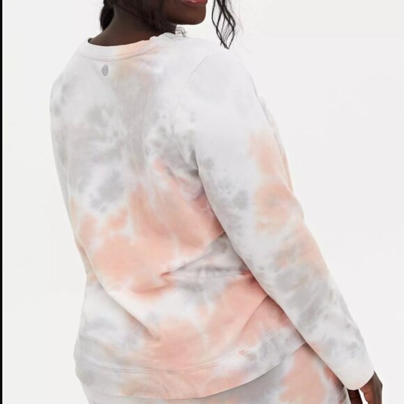 Torrid Everyday Fleece Long Sleeve Active Sweatshirt LIMITS TIE DYE 3x NWT new - Picture 4 of 12